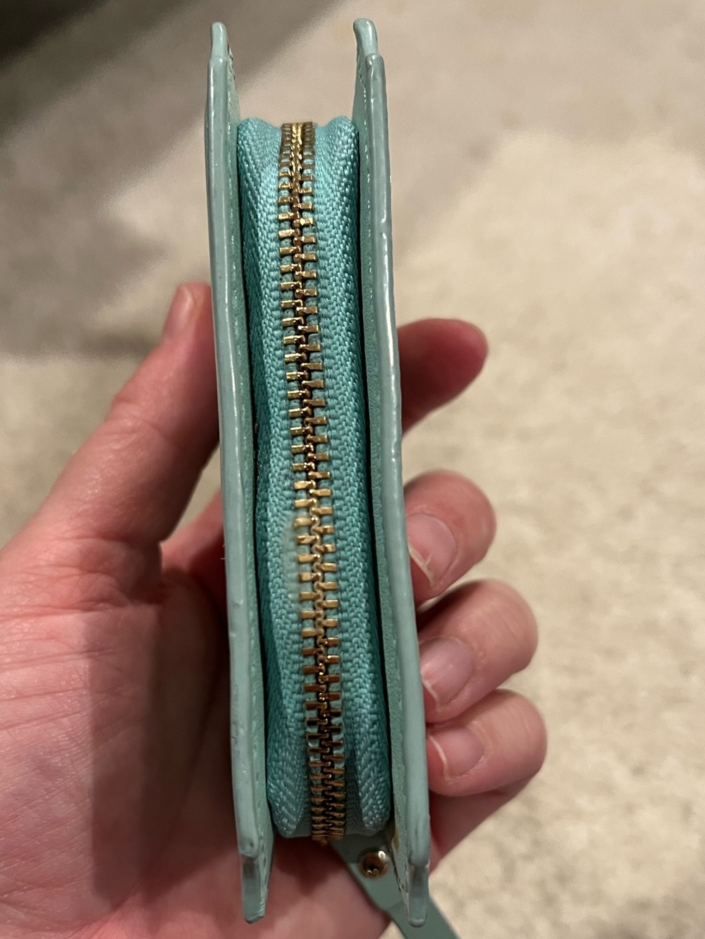 Kate Spade Rare Admit One Ticket Zip Wallet - Mint Green - Picture 10 of 14